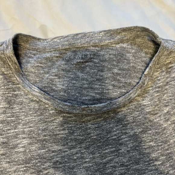 All Saints Mens Gray Tshirt - Picture 3 of 6